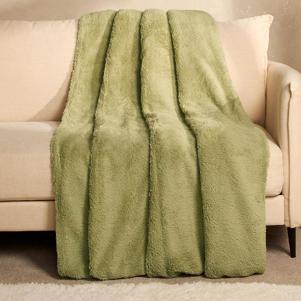 Brentfords Teddy Fleece Bear Blanket Large Throw over Bed Plush Soft Bedspread
