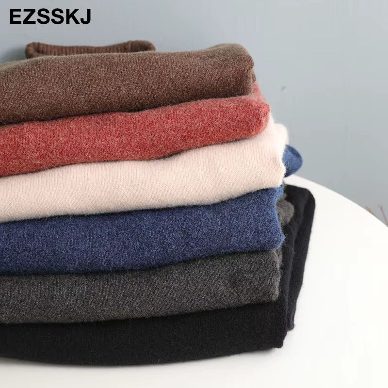 Woman Sweaters Warm Sweater Oversize Female Women'S Turtleneck 2020 Autumn Winter Women'S Wool Sweater Women'S Jumper Pull Long