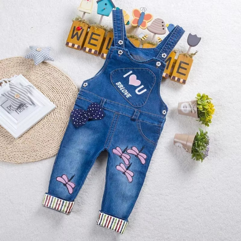 Kids Baby Boys Girls Overalls Casual Pants 1-4T Infants Toddler Bib Trousers Spring Fall Clothing Boy Jumper Dungarees