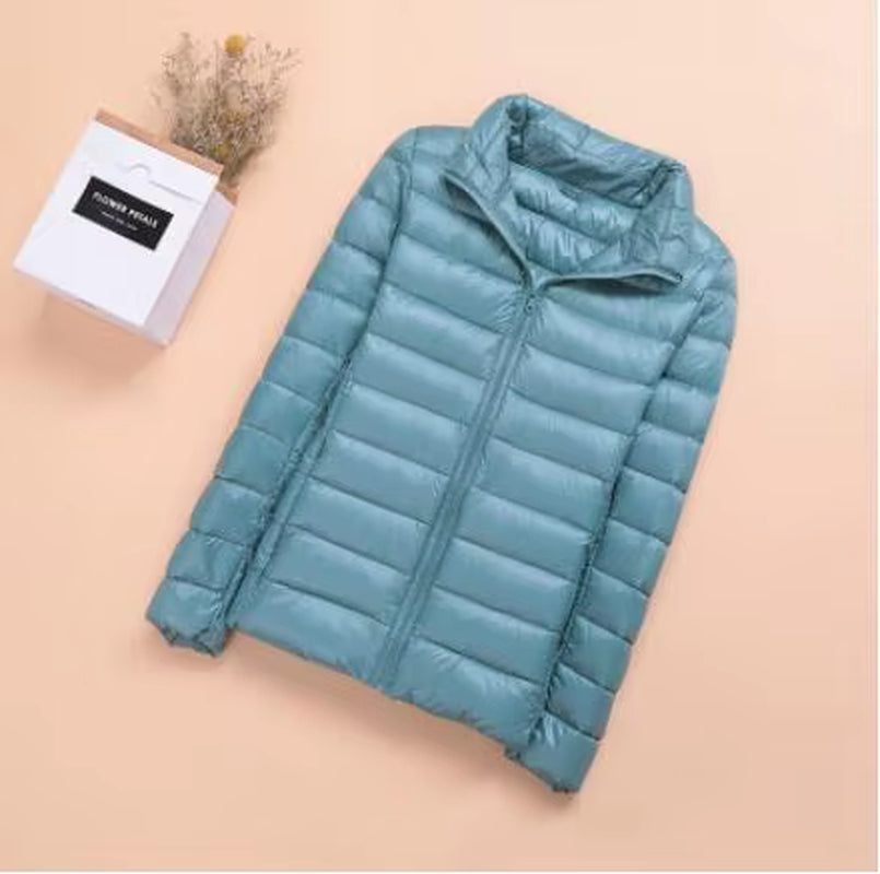 Spring Womens down Jackets Ultra Light Winter Duck down Coat Short Hoodie Puffer Jacket Parkas ED659