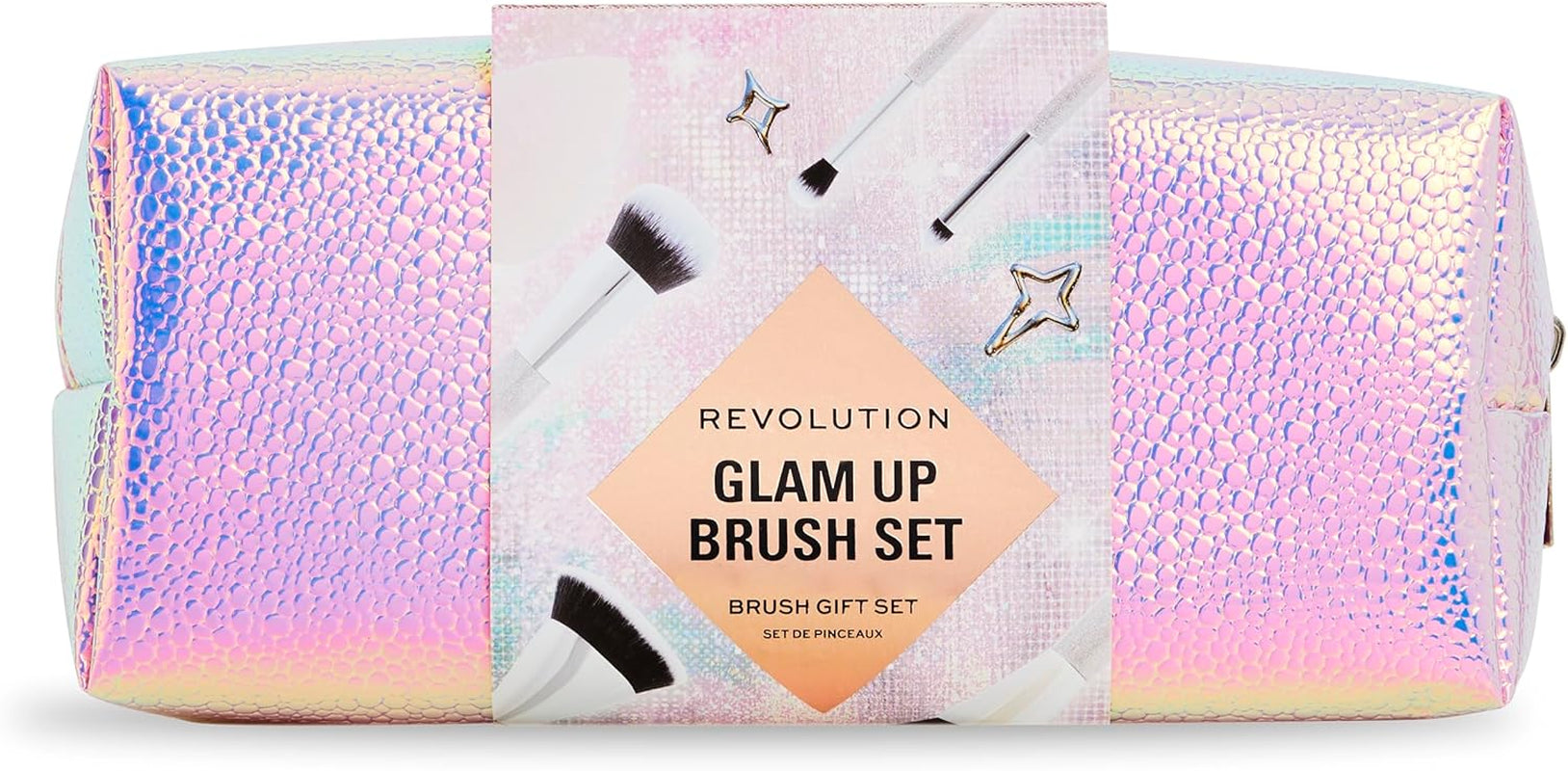 Revolution Beauty Glam up Brush Gift Set, 7-Piece Eye, Face & Cheek Makeup Brush Collection with Makeup Bag, Vegan & Cruelty-Free