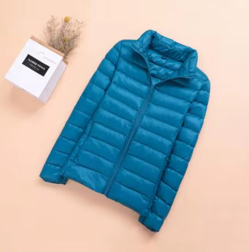 Spring Womens down Jackets Ultra Light Winter Duck down Coat Short Hoodie Puffer Jacket Parkas ED659