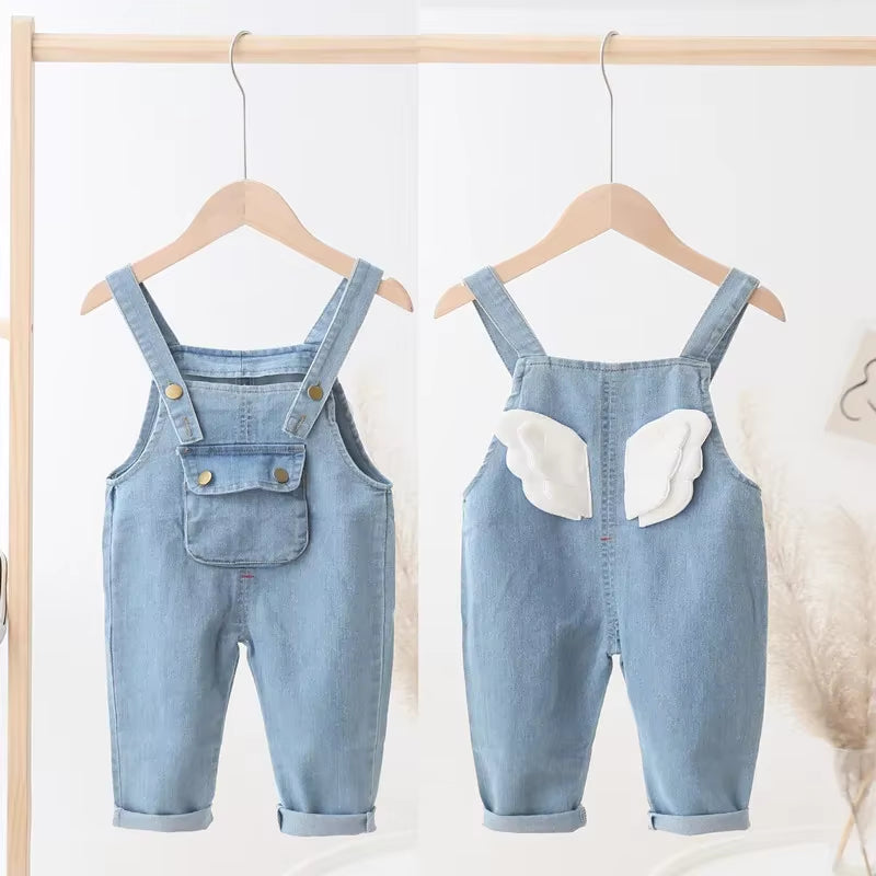 Kids Baby Boys Girls Overalls Casual Pants 1-4T Infants Toddler Bib Trousers Spring Fall Clothing Boy Jumper Dungarees