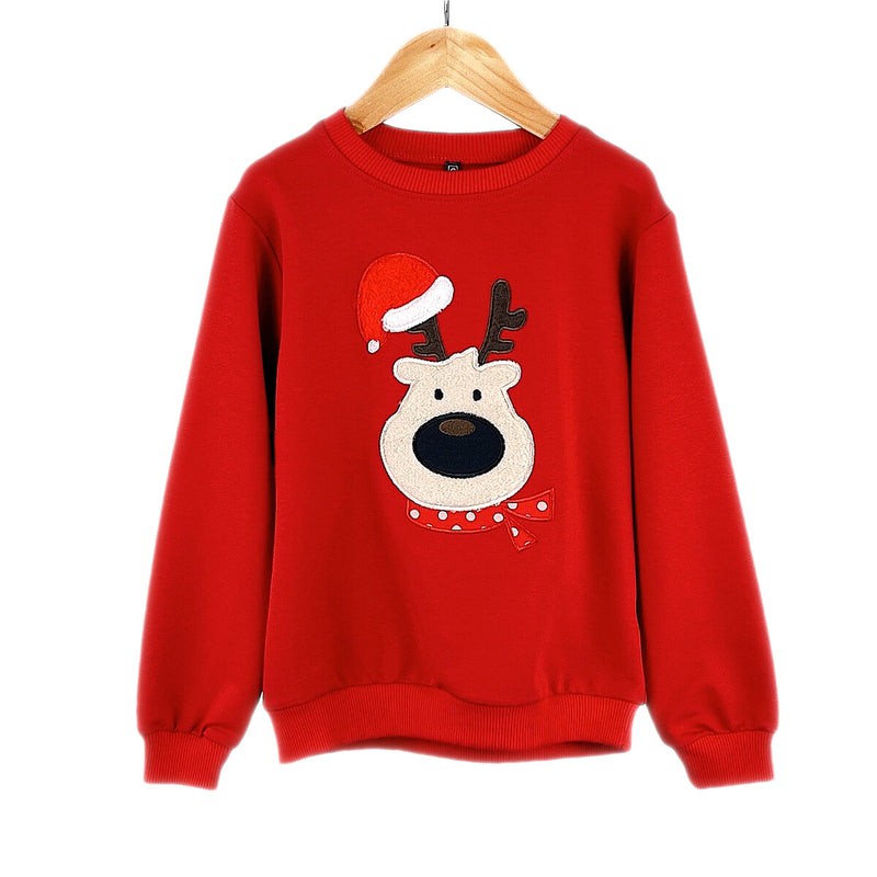 Boys Girls Kids Christmas Sweatshirt Reindeer Sweater Xmas Jumper Top Rudolph