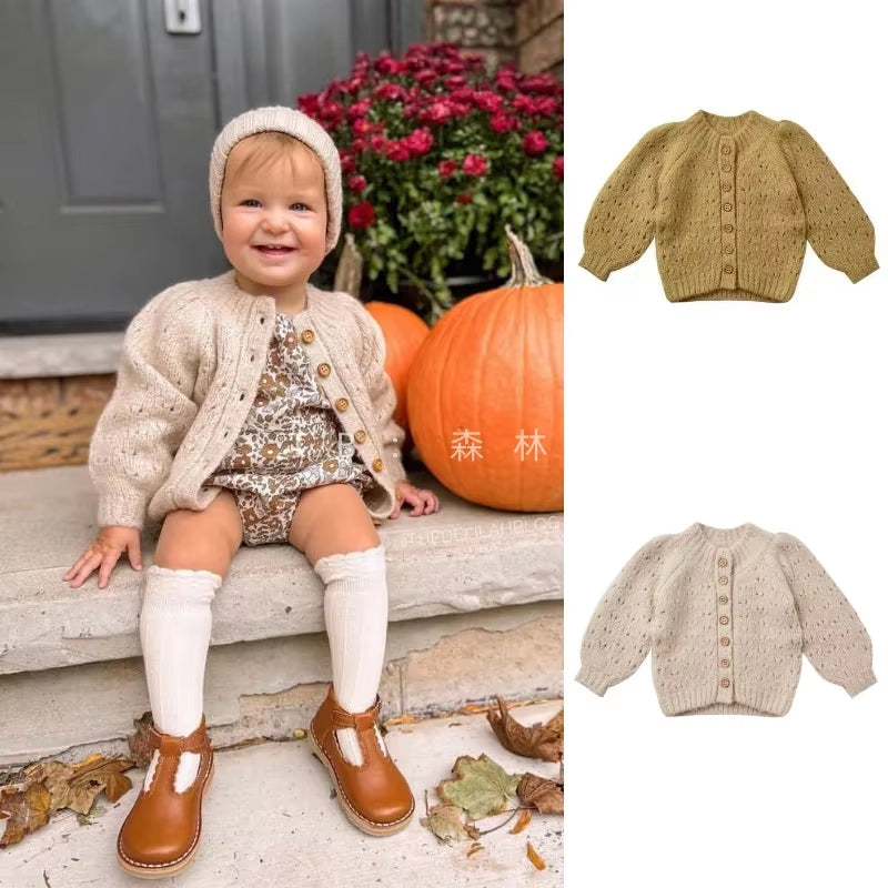 Baby Sweater RC Brand New Winter Toddler Girls Clothes Kids Cardigan Wool Warm Tops Cute Knit Sweater Cotton Children Outwear